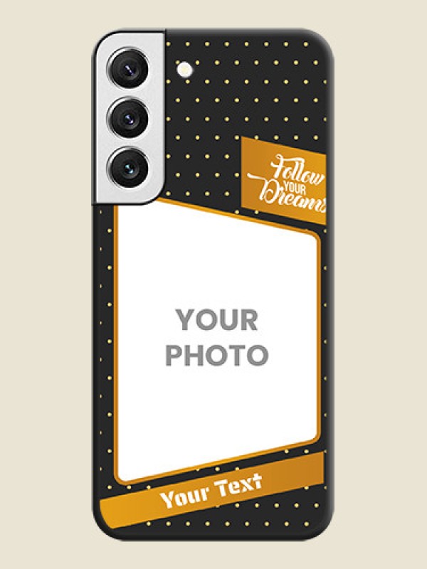 Custom Follow Your Dreams with White Dots on Space Black Custom Soft Matte Phone Cases - Galaxy S22 5G - alternate view