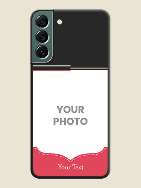 Custom Classic Plain Design with Name on Photo on Space Black Soft Matte Phone Cover - Galaxy S22 Plus 5G - alternate view