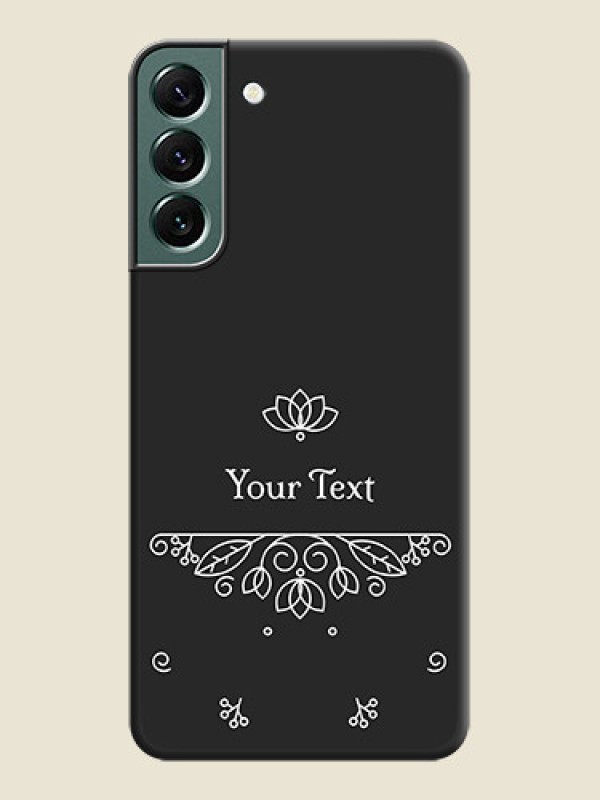 Custom Lotus Garden Custom Text On Space Black Personalized Soft Matte Phone Covers -Samsung Galaxy S22 Plus 5G - alternate view