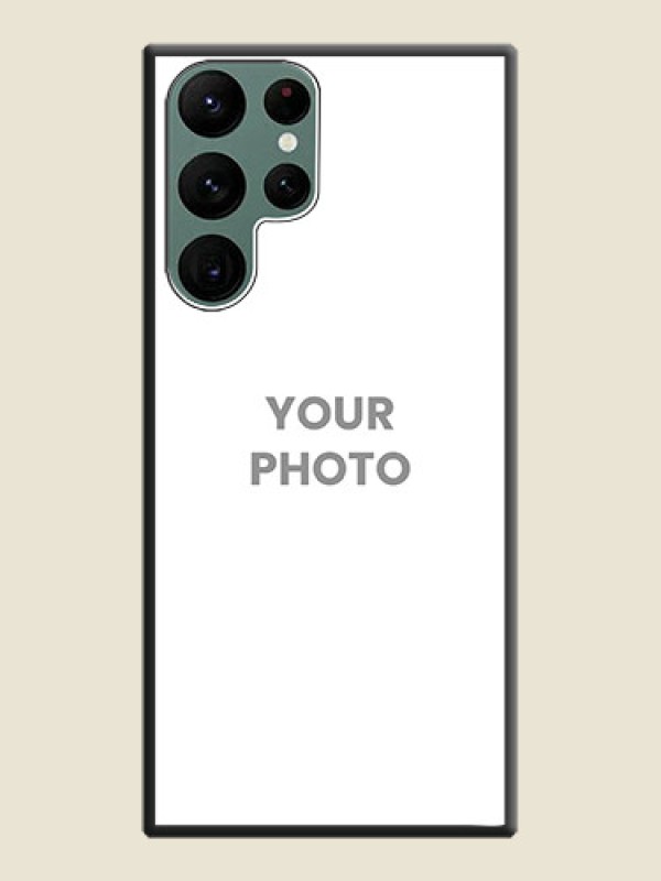 Custom Full Single Pic Upload On Space Black Personalized Soft Matte Phone Covers -Samsung Galaxy S22 Ultra 5G - alternate view