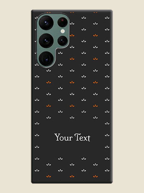 Custom Simple Pattern With Custom Text On Space Black Personalized Soft Matte Phone Covers -Samsung Galaxy S22 Ultra 5G - alternate view