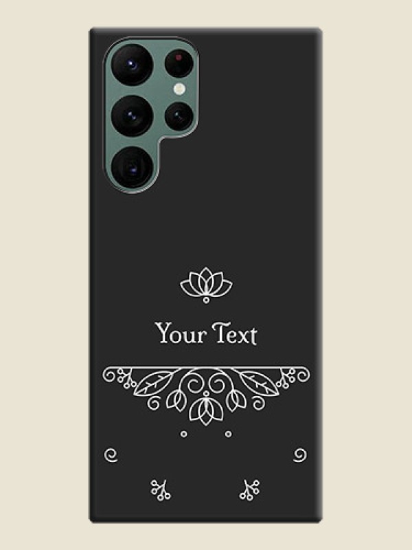 Custom Lotus Garden Custom Text On Space Black Personalized Soft Matte Phone Covers -Samsung Galaxy S22 Ultra 5G - alternate view
