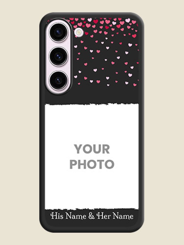 Custom Fall in Love with Your Partner  on Photo on Space Black Soft Matte Phone Cover - Samsung Galaxy S23 5G - alternate view