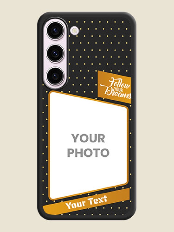 Custom Follow Your Dreams with White Dots on Space Black Custom Soft Matte Phone Cases - Samsung Galaxy S23 5G - alternate view