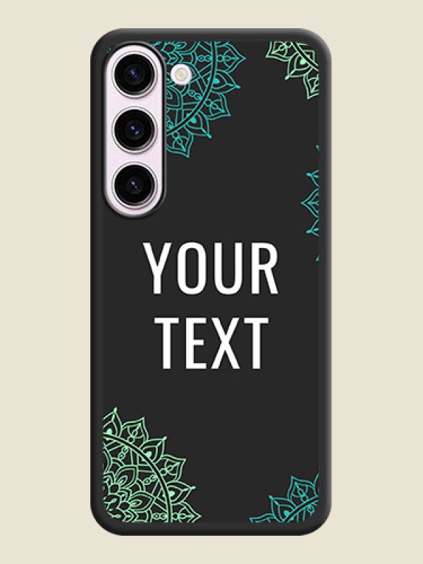 Custom Your Name with Floral Design on Space Black Custom Soft Matte Back Cover - Samsung Galaxy S23 5G - alternate view