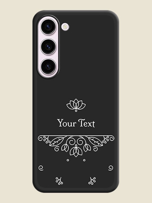 Custom Lotus Garden Custom Text On Space Black Personalized Soft Matte Phone Covers -Samsung Galaxy S23 5G - alternate view