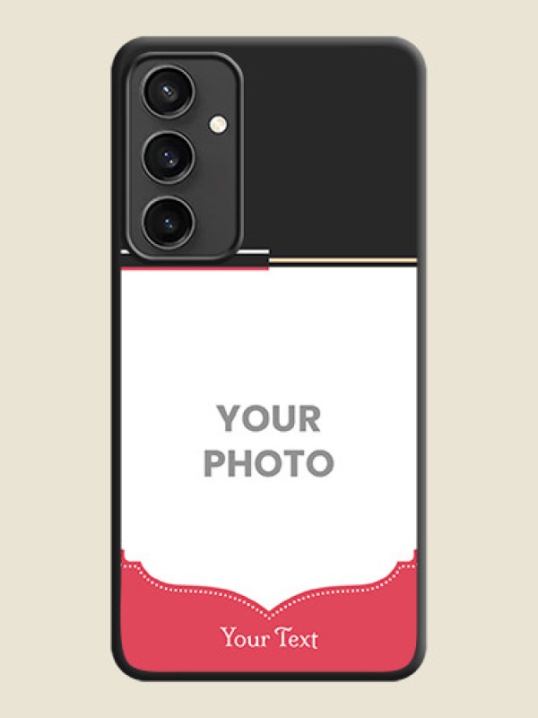 Custom Classic Plain Design with Name - Photo on Space Black Soft Matte Phone Cover - Galaxy S23 FE 5G - alternate view