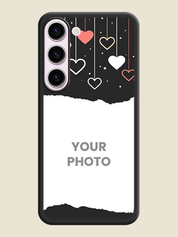 Custom Love Hangings with Splash Wave Picture on Space Black Custom Soft Matte Phone Back Cover - Samsung Galaxy S23 Plus 5G - alternate view