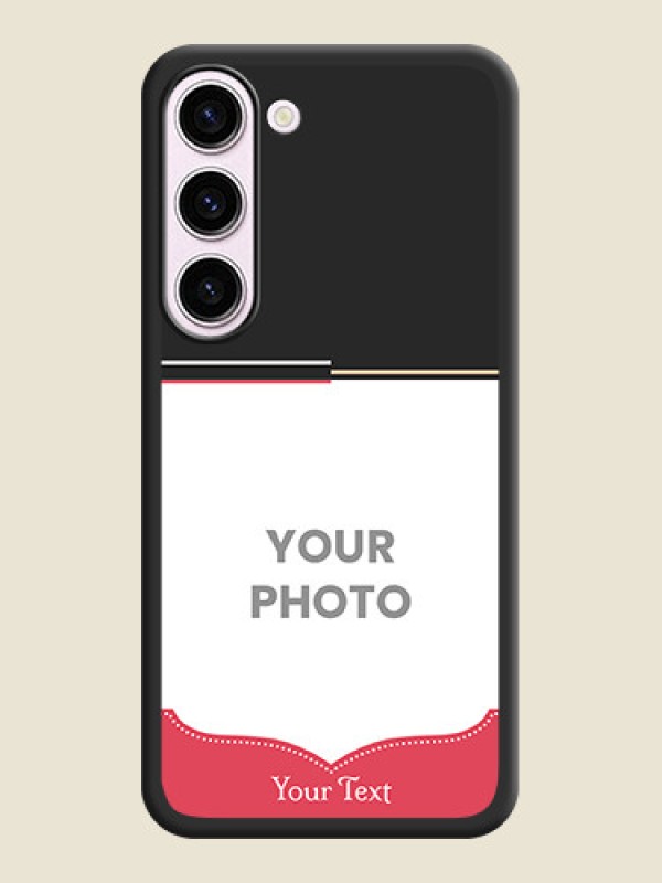 Custom Classic Plain Design with Name on Photo on Space Black Soft Matte Phone Cover - Samsung Galaxy S23 Plus 5G - alternate view