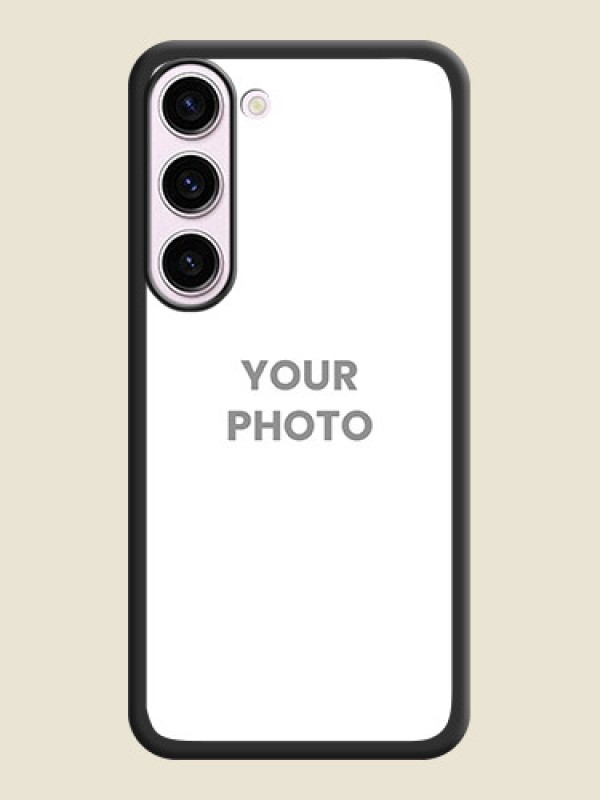 Custom Full Single Pic Upload On Space Black Personalized Soft Matte Phone Covers -Samsung Galaxy S23 Plus 5G - alternate view