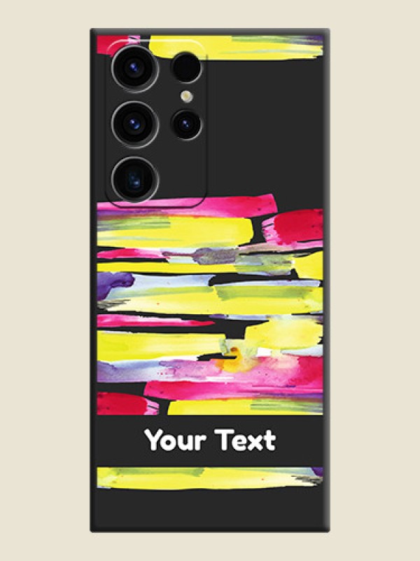 Custom Brush Coloured on Space Black Personalized Soft Matte Phone Covers - Samsung Galaxy S23 Ultra 5G - alternate view
