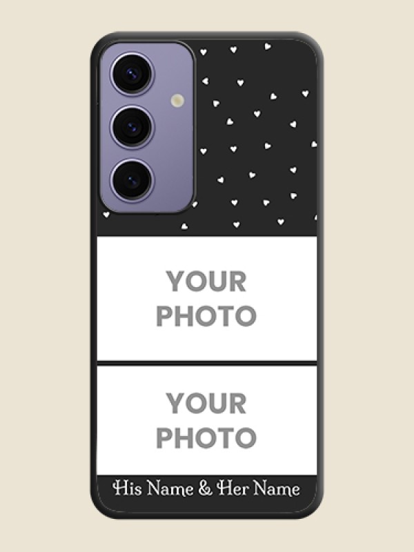 Custom Miniature Love Symbols with Name on Space Black Custom Soft Matte Back Cover - Galaxy S24 5G - alternate view