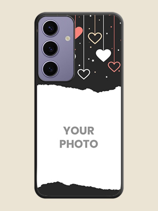 Custom Love Hangings with Splash Wave Picture on Space Black Custom Soft Matte Phone Back Cover - Galaxy S24 5G - alternate view