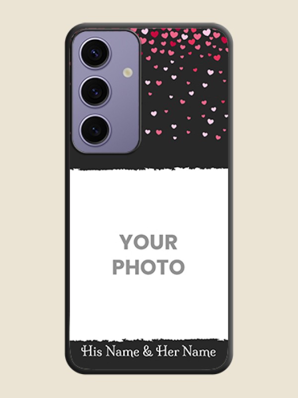 Custom Fall in Love with Your Partner - Photo on Space Black Soft Matte Phone Cover - Galaxy S24 5G - alternate view