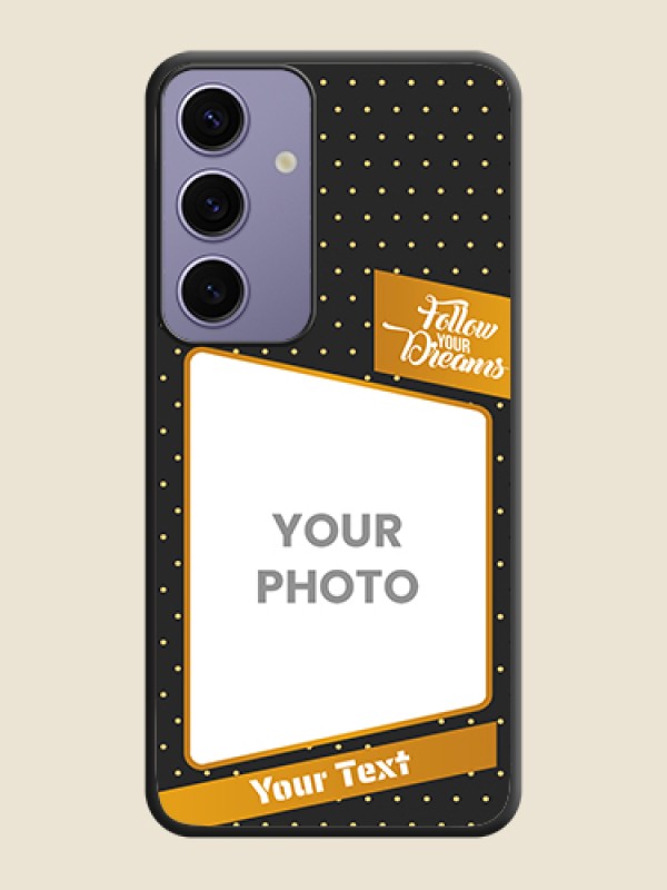 Custom Follow Your Dreams with White Dots on Space Black Custom Soft Matte Phone Cases - Galaxy S24 5G - alternate view