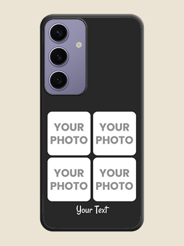 Custom Floral Art with 6 Image Holder - Photo on Space Black Soft Matte Mobile Case - Galaxy S24 5G - alternate view
