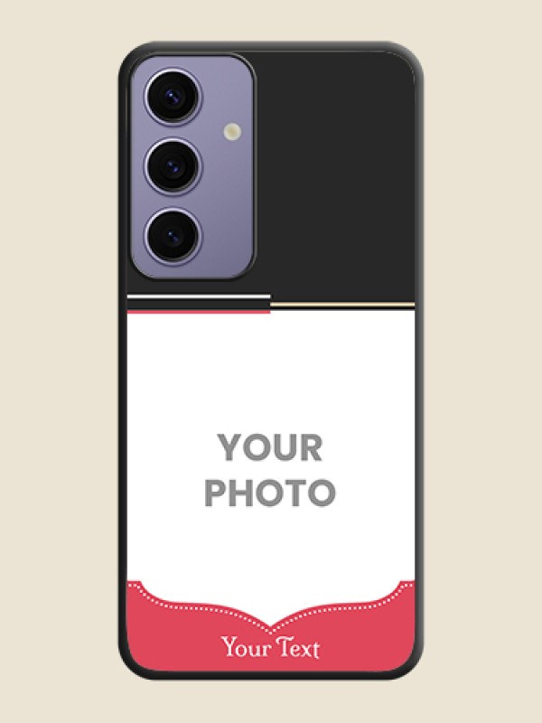 Custom Classic Plain Design with Name - Photo on Space Black Soft Matte Phone Cover - Galaxy S24 5G - alternate view