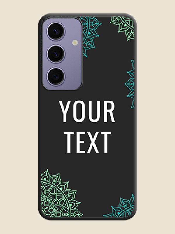 Custom Your Name with Floral Design on Space Black Custom Soft Matte Back Cover - Galaxy S24 5G - alternate view
