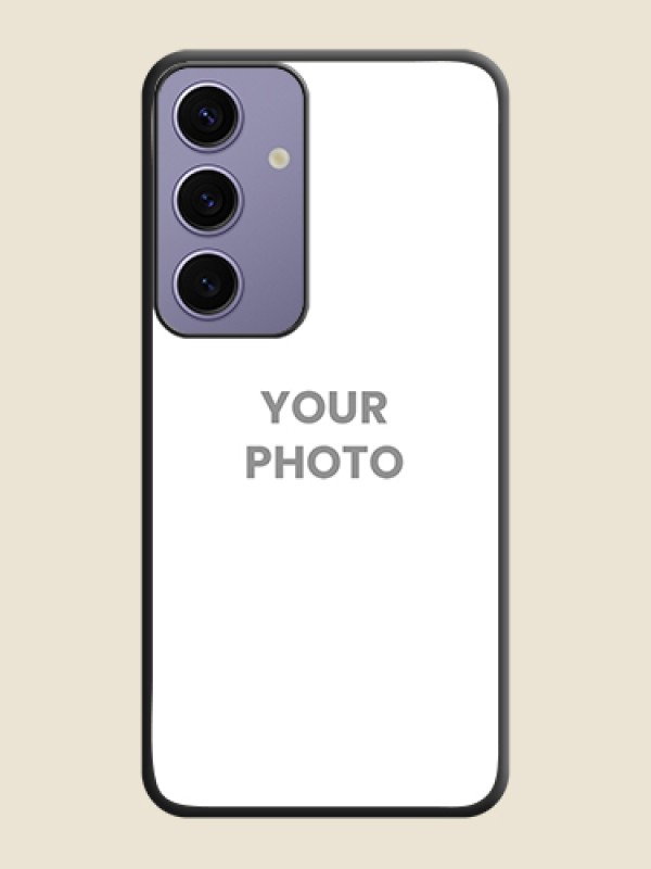 Custom Full Single Pic Upload On Space Black Personalized Soft Matte Phone Covers - Galaxy S24 5G - alternate view