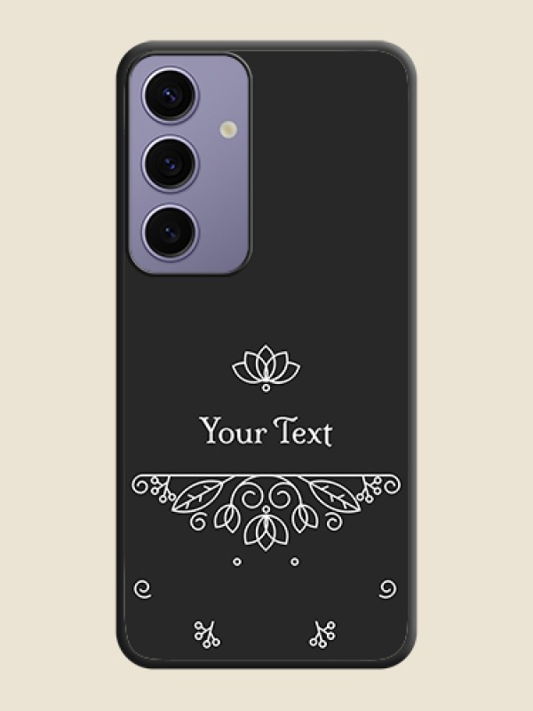 Custom Lotus Garden Custom Text On Space Black Personalized Soft Matte Phone Covers - Galaxy S24 5G - alternate view