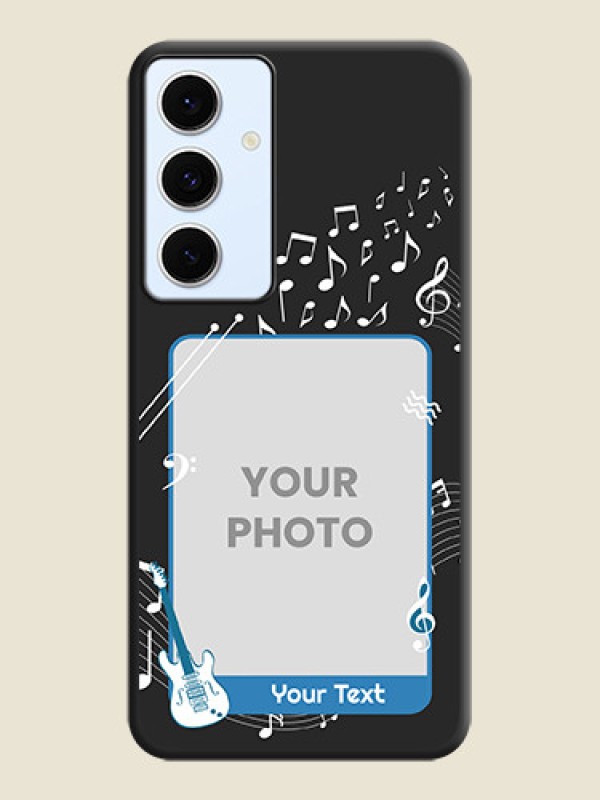 Custom Musical Theme Design with Text on Photo On Space Black Custom Soft Matte Mobile Back Cover - Galaxy S24 FE 5G - alternate view