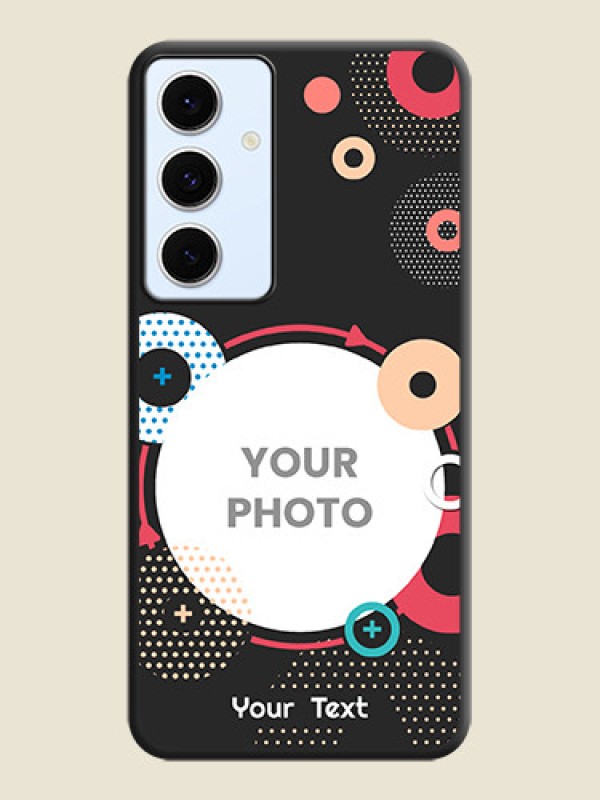 Custom Multicoloured Round Image On Space Black Custom Soft Matte Mobile Back Cover - Galaxy S24 FE 5G - alternate view