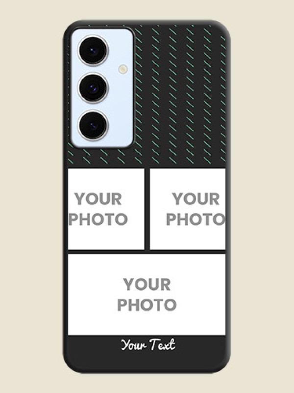 Custom Cross Dotted Pattern with 2 Image Holder On Space Black Custom Soft Matte Mobile Back Cover - Galaxy S24 FE 5G - alternate view