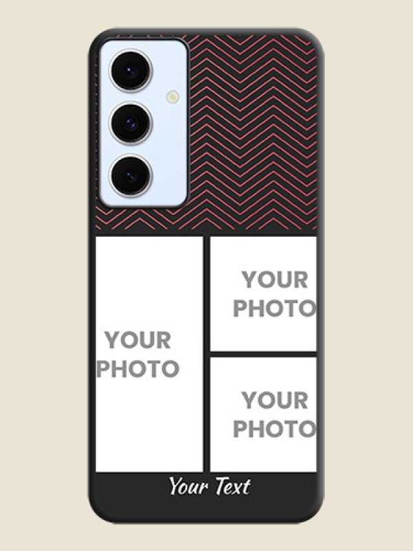 Custom Wave Pattern with 3 Image Holder On Space Black Custom Soft Matte Mobile Back Cover - Galaxy S24 FE 5G - alternate view