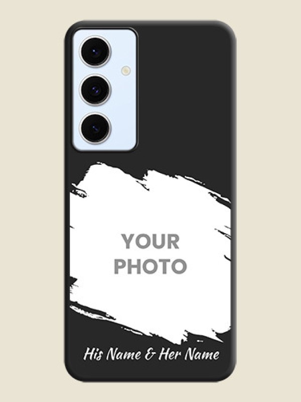 Custom Grunge Brush Strokes on Photo On Space Black Custom Soft Matte Mobile Back Cover - Galaxy S24 FE 5G - alternate view