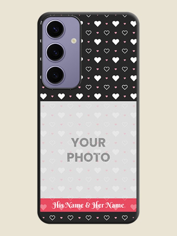 Custom White Color Love Symbols with Text Design - Photo on Space Black Soft Matte Phone Cover - Galaxy S24 Plus 5G - alternate view
