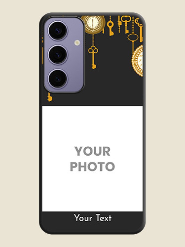 Custom Decorative Design with Text on Space Black Custom Soft Matte Back Cover - Galaxy S24 Plus 5G - alternate view