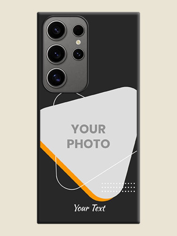 Custom Yellow Triangle - Photo on Space Black Soft Matte Phone Cover - Galaxy S24 Ultra 5G - alternate view