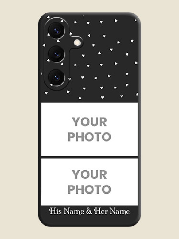 Custom Miniature Love Symbols with Name On Space Black Custom Soft Matte Mobile Back Cover - Galaxy S25 5G - alternate view