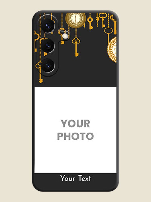 Custom Decorative Design with Text On Space Black Custom Soft Matte Mobile Back Cover - Galaxy S25 5G - alternate view
