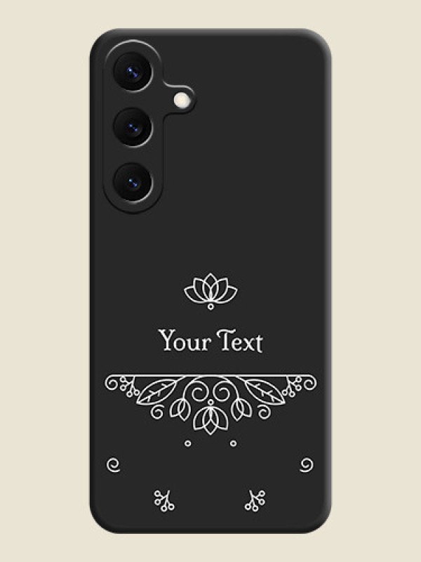 Custom Lotus Garden Custom Text On Space Black Custom Soft Matte Mobile Back Cover - Galaxy S25 5G - alternate view