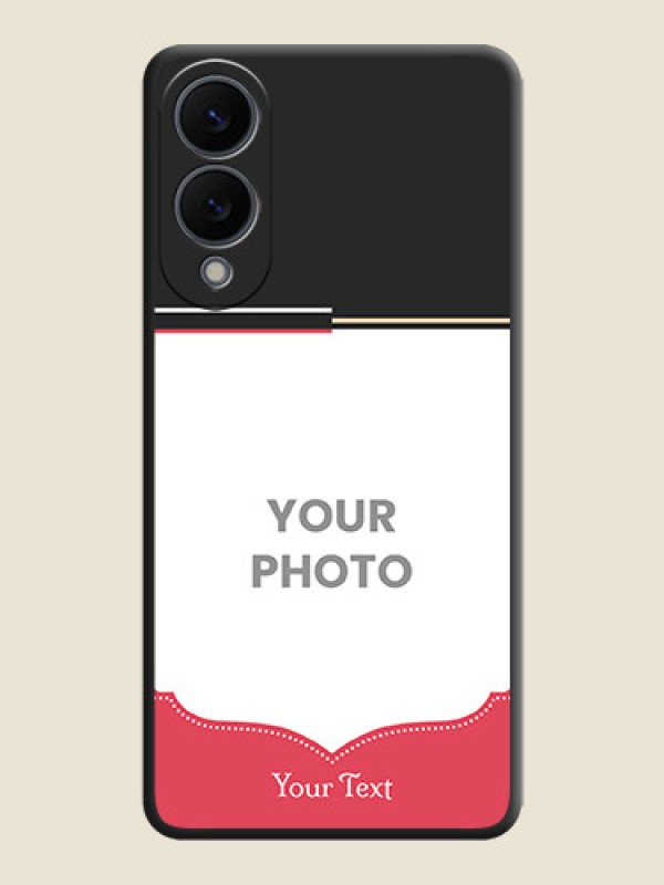 Custom Classic Plain Design with Name On Space Black Custom Soft Matte Mobile Back Cover - Samsung Galaxy S25 Edge 5G - alternate view