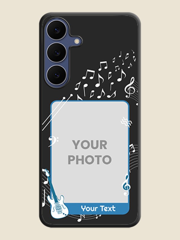Custom Musical Theme Design with Text on Photo On Space Black Custom Soft Matte Mobile Back Cover - Samsung Galaxy S25 FE 5G - alternate view