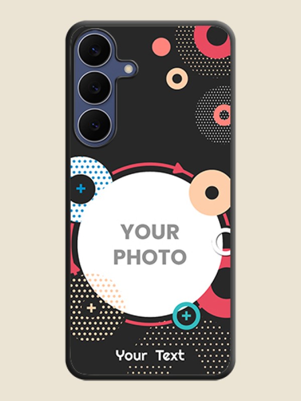 Custom Multicoloured Round Image On Space Black Custom Soft Matte Mobile Back Cover - Samsung Galaxy S25 FE 5G - alternate view