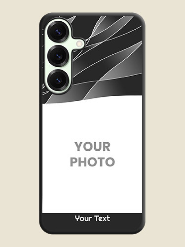 Custom Mixed Wave Lines on Photo On Space Black Custom Soft Matte Mobile Back Cover - Galaxy S25 Plus 5G - alternate view