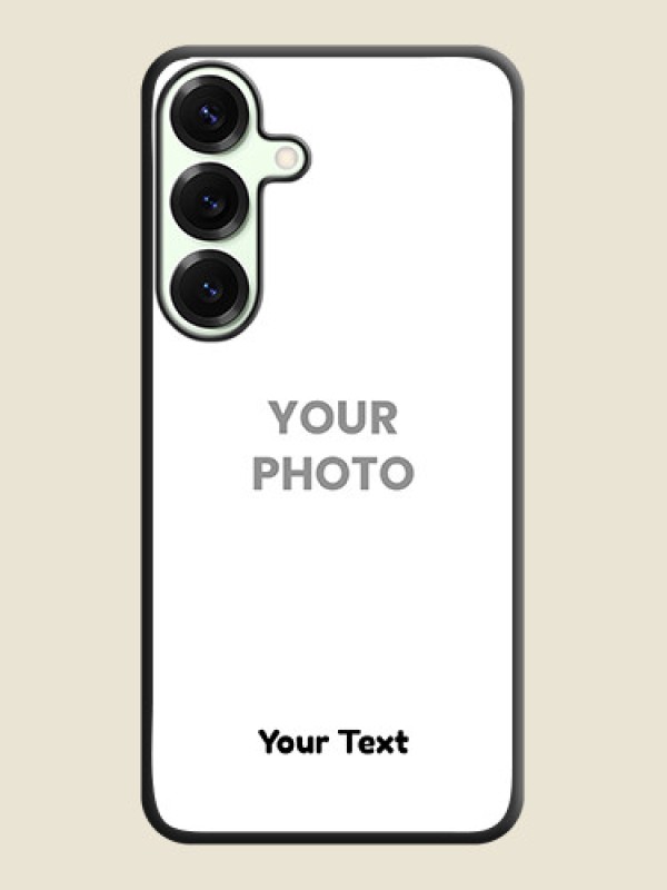 Custom Full Single Pic Upload With Text On Space Black Custom Soft Matte Mobile Back Cover - Galaxy S25 Plus 5G - alternate view