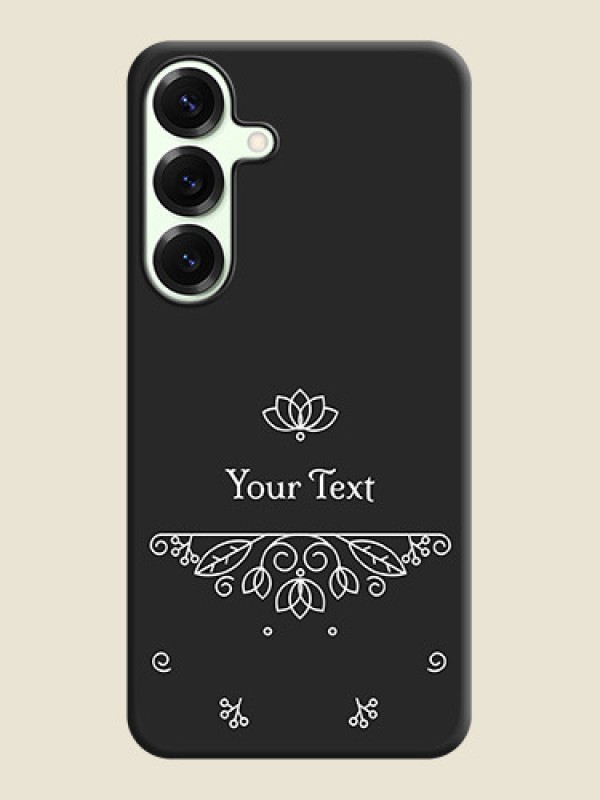 Custom Lotus Garden Custom Text On Space Black Custom Soft Matte Mobile Back Cover - Galaxy S25 Plus 5G - alternate view