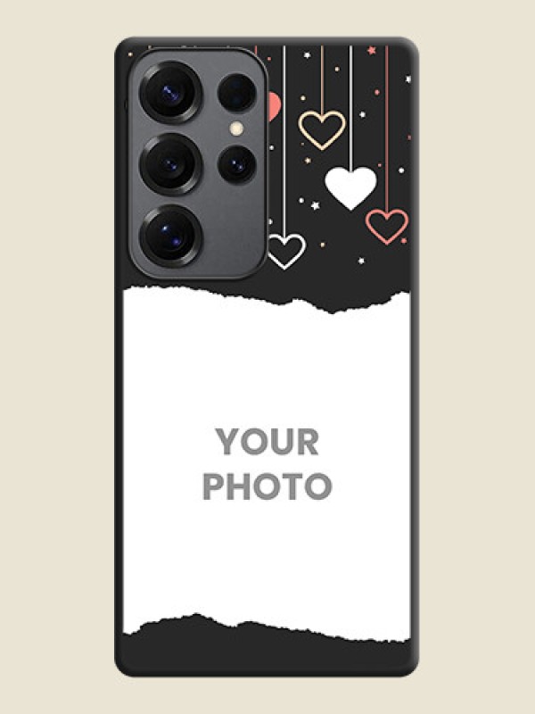Custom Love Hangings with Splash Wave Picture On Space Black Custom Soft Matte Mobile Back Cover - Galaxy S25 Ultra 5G - alternate view