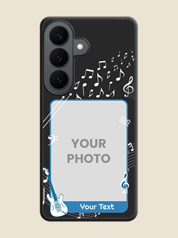 Custom Musical Theme Design with Text on Photo On Space Black Custom Soft Matte Mobile Back Cover - Samsung Galaxy S26 5G - alternate view