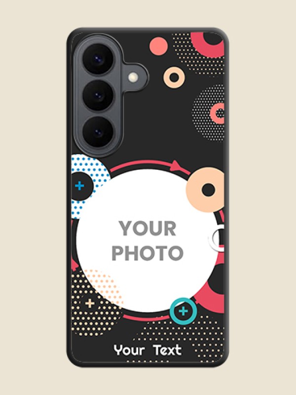 Custom Multicoloured Round Image On Space Black Custom Soft Matte Mobile Back Cover - Samsung Galaxy S26 5G - alternate view