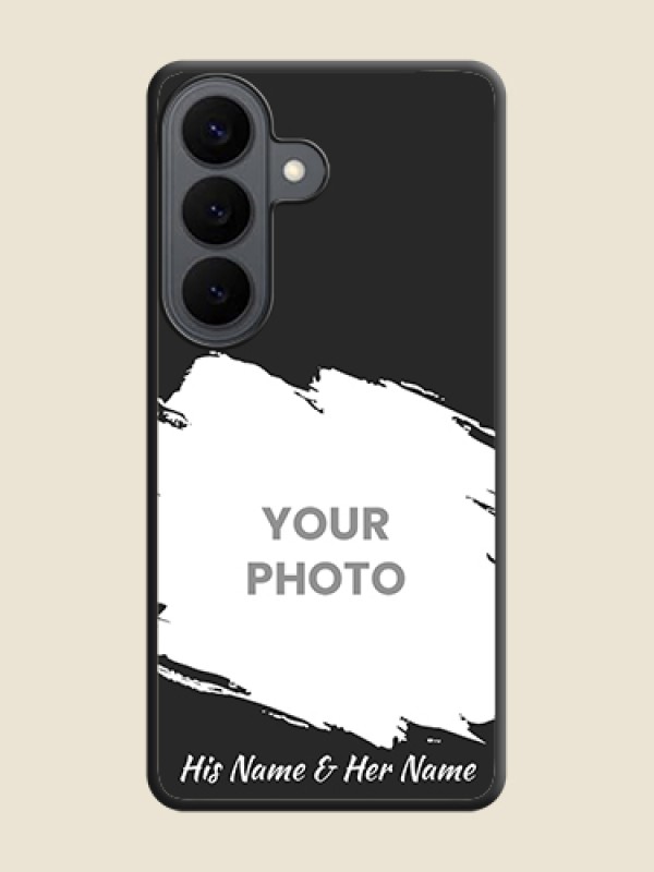 Custom Grunge Brush Strokes on Photo On Space Black Custom Soft Matte Mobile Back Cover - Samsung Galaxy S26 5G - alternate view