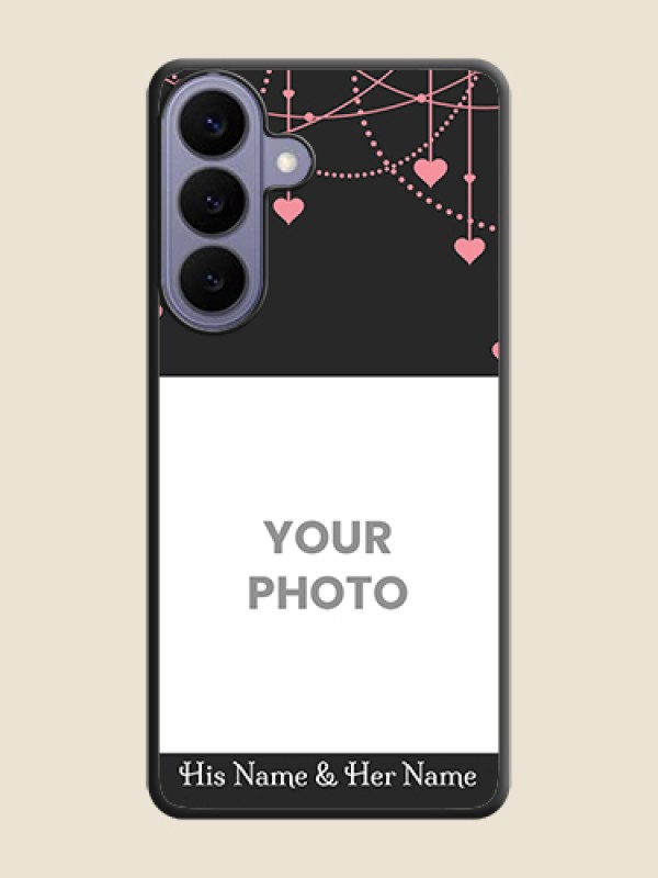 Custom Pink Love Hangings with Text On Space Black Custom Soft Matte Mobile Back Cover - Samsung Galaxy S26 Plus 5G - alternate view
