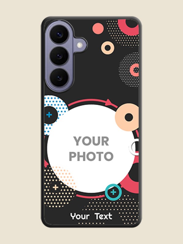 Custom Multicoloured Round Image On Space Black Custom Soft Matte Mobile Back Cover - Samsung Galaxy S26 Plus 5G - alternate view