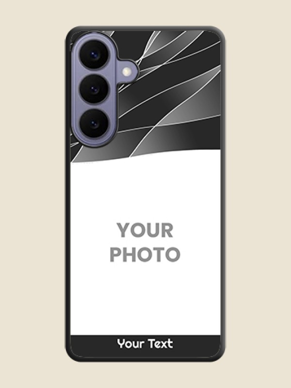 Custom Mixed Wave Lines on Photo On Space Black Custom Soft Matte Mobile Back Cover - Samsung Galaxy S26 Plus 5G - alternate view