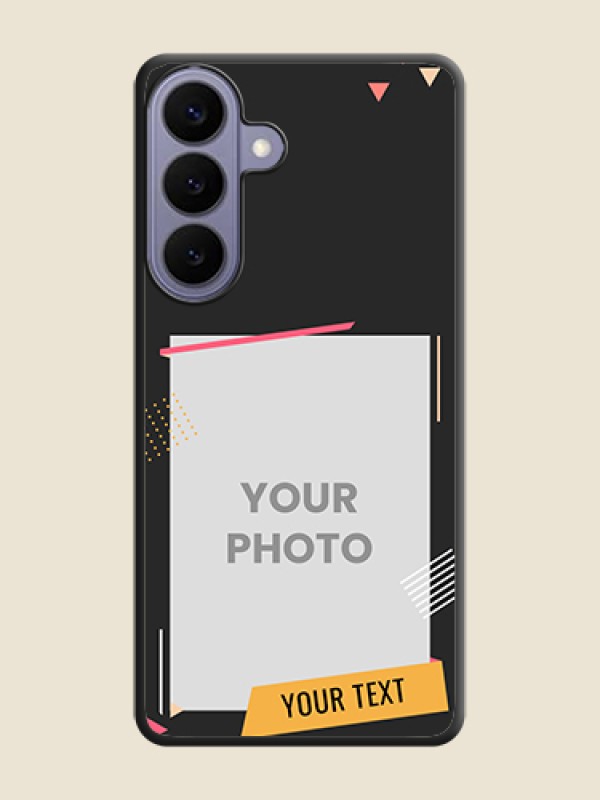 Custom Photo Frame with Triangle Small Dots on Photo On Space Black Custom Soft Matte Mobile Back Cover - Samsung Galaxy S26 Plus 5G - alternate view