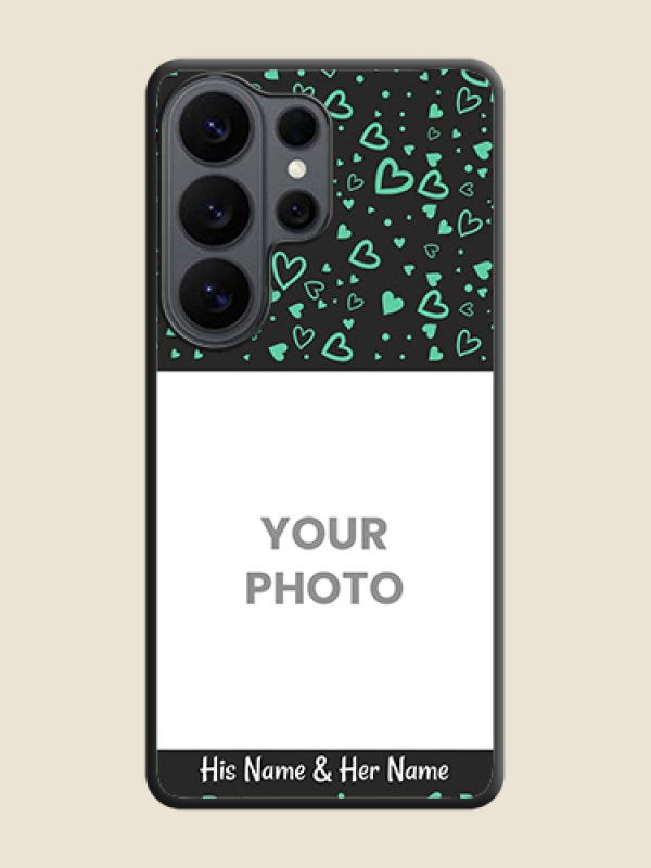 Custom Sea Green Indefinite Love Pattern on Photo On Space Black Custom Soft Matte Mobile Back Cover - Samsung Galaxy S26 Ultra 5G - alternate view